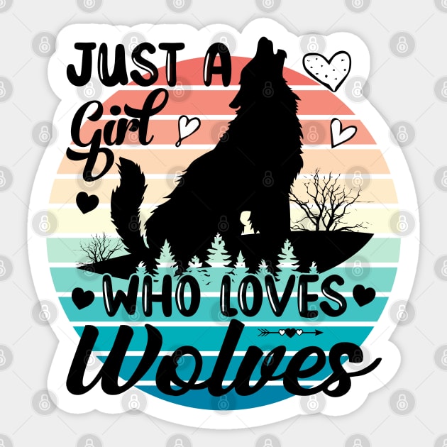 Just a girl who loves Wolves 5 Sticker by Disentangled